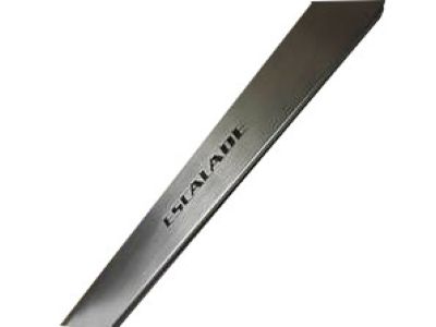GM Front and Rear Door Sill Plates in Brushed Stainless Steel with Cadillac Script 17802527