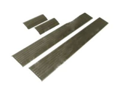 GM Front and Rear Door Sill Plates in Brushed Stainless Steel with Cadillac Script 17802527