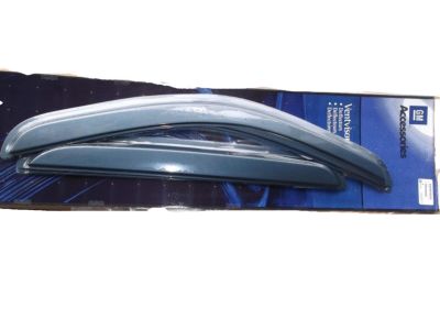 GM Front and Rear Side Door Window Deflectors in Gray with Tape 19153932