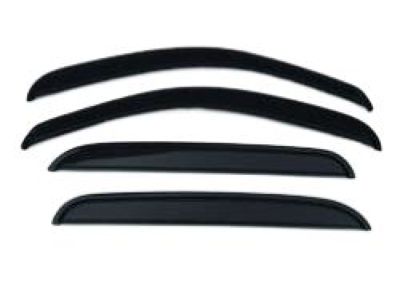 GM Front and Rear Side Door Window Deflectors in Gray with Tape 19153932