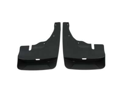 GM Rear Molded Splash Guards in Black with Bowtie Logo 19154413