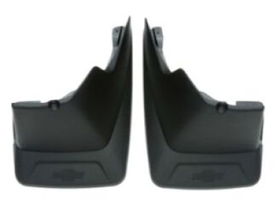 GM Rear Molded Splash Guards in Black with Bowtie Logo 19154413