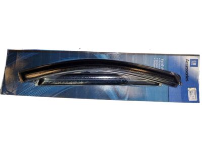 GM Front and Rear Tape-On Side Door Window Weather Deflector Set in Smoke Black 19158426