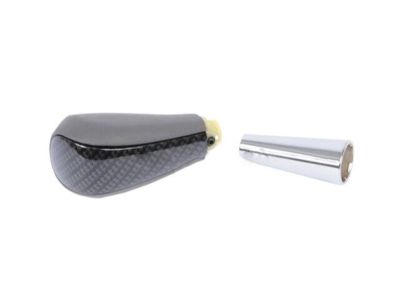 GM Gray Leather Shift Knob,Note:with Gold Carbon Fiber Pattern Center Plate 19165179