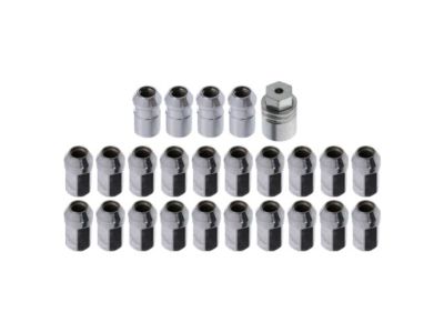 GM M12x1.5 Steel Wheel Lug Nuts (20) and Locking Lug Nuts (4) in Chrome with Key 19165929