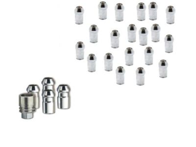 GM M12x1.5 Steel Wheel Lug Nuts (20) and Locking Lug Nuts (4) in Chrome with Key 19165929