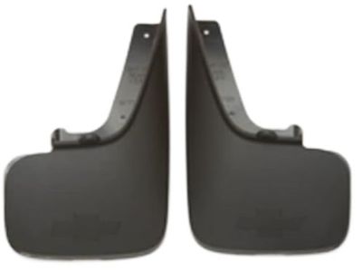 GM Rear Molded Splash Guards in Charcoal Gray with Bowtie Logo 19170498