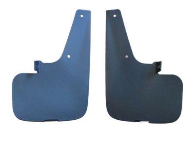 GM Rear Molded Splash Guards in Charcoal Gray with Bowtie Logo 19170498