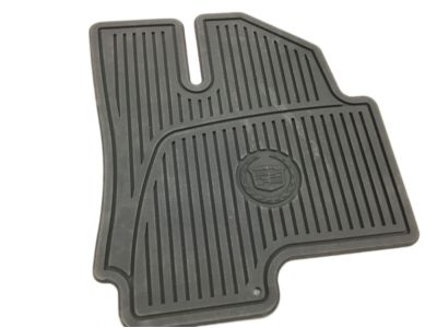 GM Front All-Weather Floor Mats in Ebony with Cadillac Logo 19172258