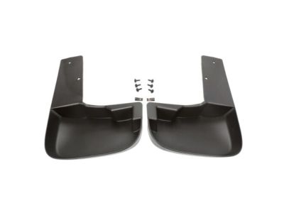 GM Front Molded Splash Guards in Gray with Bowtie Logo 19172448