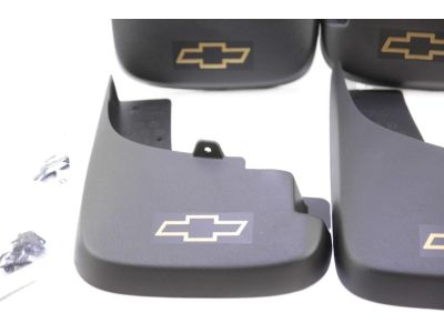 GM Front Molded Splash Guards in Gray with Bowtie Logo 19172450
