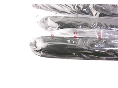 GM Front and Rear Tape-On Side Door Window Weather Deflector Set in Smoke Black 19172622