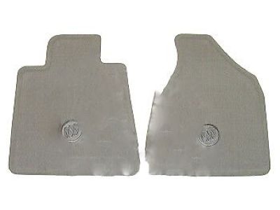 GM Front Carpeted Floor Mats in Titanium with Buick Logo 19201665
