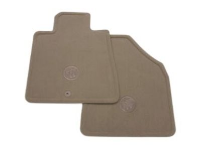 GM Front Carpeted Floor Mats in Cashmere with Buick Logo 19201666