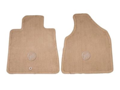GM Front Carpeted Floor Mats in Cashmere with Buick Logo 19201666