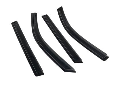 GM Front and Rear Tape-On Side Door Window Weather Deflector Set in Smoke Black 19202164