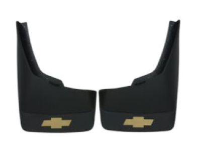 GM Rear Molded Splash Guards in Black with Gold Bowtie Logo 19212551
