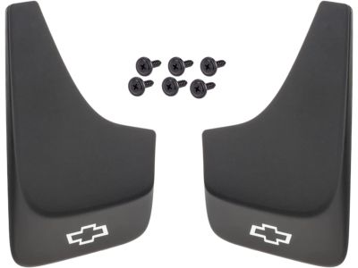 GM Flat Splash Guards in Black with Bowtie Logo 19213385