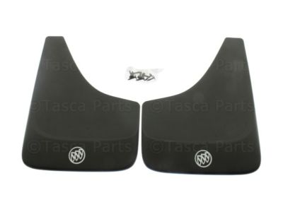 GM Rear Flat Splash Guards in Black with Buick Logo 19213386