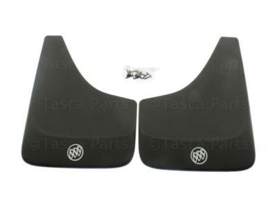 GM Rear Flat Splash Guards in Black with Buick Logo 19213386