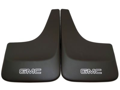 GM Splash Guards - Flat with Contour,Front or Rear Set,Note:GMC Logo,Black 19213390