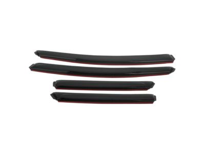 GM Front and Rear In-Channel Side Door Window Weather Deflectors in Smoke Black by Lund® 19260738