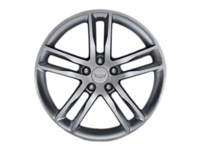 GM 19x9-Inch Aluminum 5-Split-Spoke Rear Wheel in Machined Face Silver 19300919