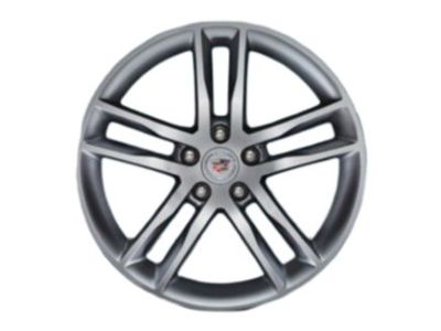 GM 19x9-Inch Aluminum 5-Split-Spoke Rear Wheel in Machined Face Silver 19300919