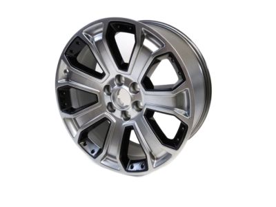 GM 22x9-Inch Aluminum 7-Spoke Wheel in Midnight Silver with Black Inserts 19301164
