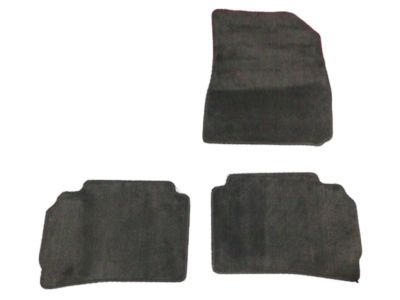 GM Front and Rear Carpeted Floor Mats in Black with Red RS Logo 19301296
