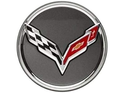 GM Center Cap in Argent with Crossed Flags Logo 19301415