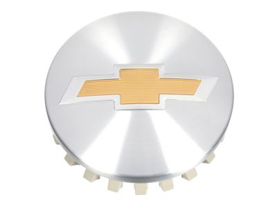 GM Center Cap in Brushed Aluminum Finish with Bowtie Logo 19301595