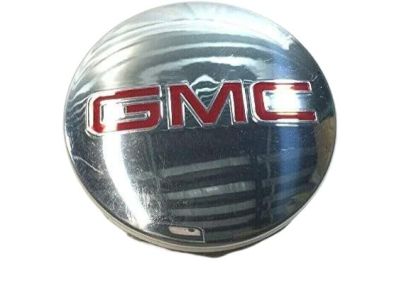 GM Center Cap in Bright Aluminum with Red GMC Logo 19301599