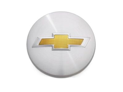 GM Center Cap in Brushed Aluminum with Bowtie Logo 19301626