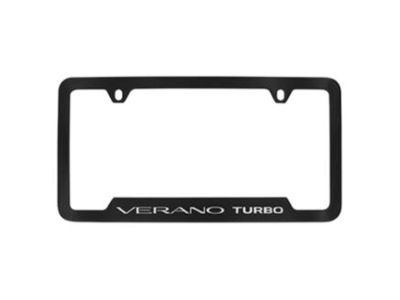 GM License Plate Frame by Baron & Baron® in Black with Verano Turbo Script 19302642