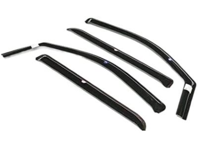 GM Crew Cab In-Channel Side Door Window Weather Deflectors in Smoke Black by EGR 19328980