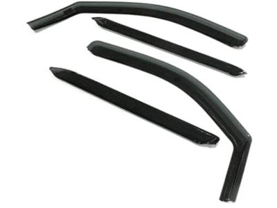 GM Crew Cab In-Channel Side Door Window Weather Deflectors in Smoke Black by EGR® - Associated Accessories 19328980