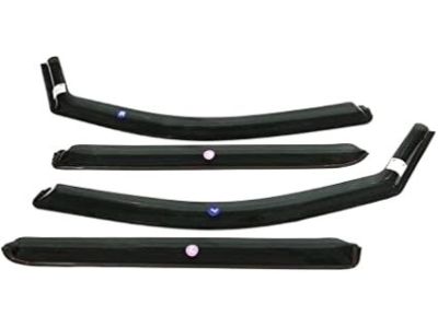 GM Crew Cab In-Channel Side Door Window Weather Deflectors in Smoke Black by EGR 19328980