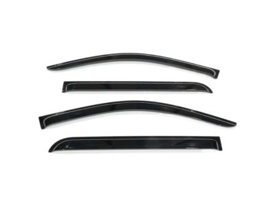 GM Crew Cab In-Channel Door Window Weather Deflectors in Matte Black by EGR 19417481
