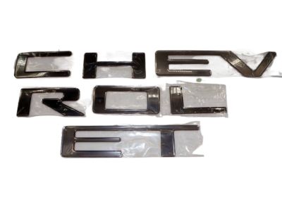 GM 3D Stamped "CHEVROLET" Tailgate Lettering in Black Stainless Steel by Putco 19419885