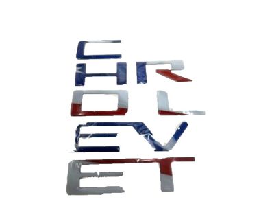 GM 3-D Urethane CHEVROLET Tailgate Lettering in Americana by Nox-Lux™ - Associated Accessories 19432569