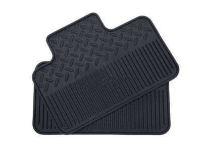 GM Floor Mats - Vinyl Replacement, Rear, Color:Ebony 20830408