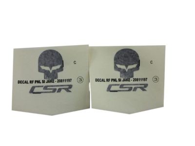 GM Roof Side Panel Decal in Cyber Gray with Jake Logo 20912922