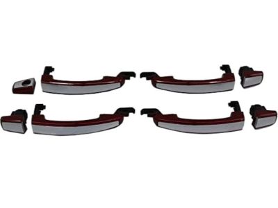 GM Front and Rear Door Handles in Claret Red with Chrome Strip 20919352
