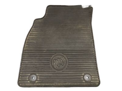 GM Front and Rear All-Weather Floor Mats in Black with Buick Logo 22759945