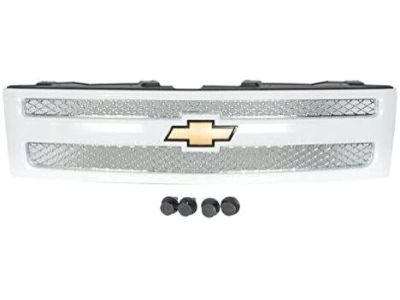 GM Grille in Chrome with Olympic White Surround and Bowtie Logo 22767482