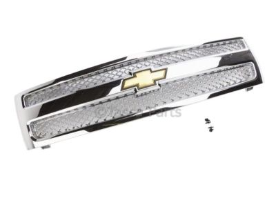 GM Grille,Note:For Use on Light Duty Models,Chrome Surround with Chrome Mesh 22767485