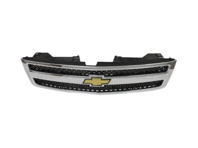 GM Grille,Note:For Use on Light Duty Models,Chrome Surround with Chrome Mesh 22767485