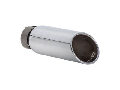 GM Chrome Angle-Cut Single-Wall Exhaust Tip with GMC Logo 22799811