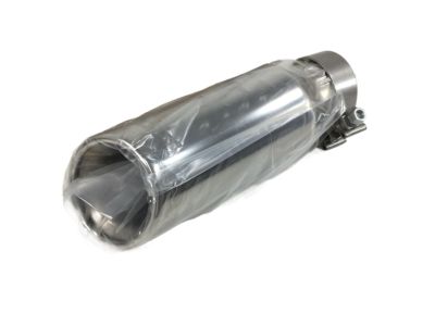 GM 5.3L Polished Stainless Steel Angle-Cut Dual-Wall Exhaust Tip with Bowtie Logo 22799814